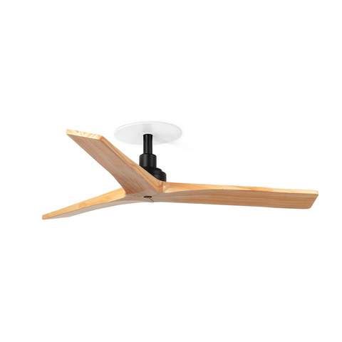 Faro Barcelona KLIM RECESSED S Ceiling fan black/pine — manufacturer representative image