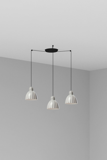 Faro Barcelona VENICE 3L Stripes pendant lamp — 64255-114-3L