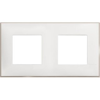 BTicino Cover plate - 2+2 horizontal/vertical installation modules — R4802M2WS