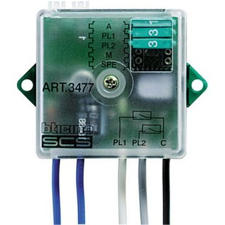 BTicino Basic module control interface with 2 independent contacts for the control of 2 actuators. — 3477