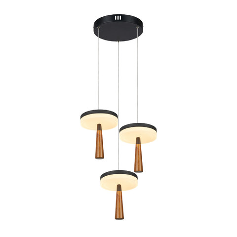 ACA Lighting ASIAN-PENDANT LAMP*3 SAND BLACK ALUMINIUM LED SMD 32W CCT 2080LM IP20 385X1500MM — manufacturer representative image