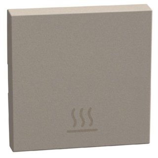 BTicino lightable key cover with heater symbol, 2 modules stone, rocker — YG4915PM2