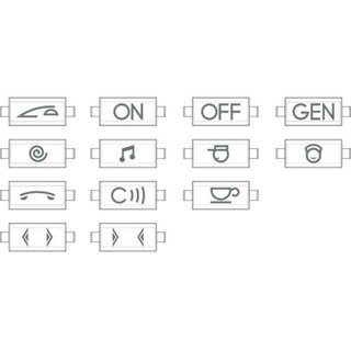 BTicino Kit of lens for key cover customizable - 13 symbols - 5 for type (for axial control devices) — N4916KIT