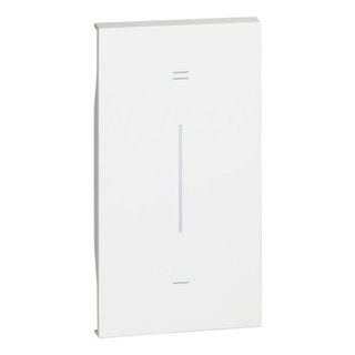 BTicino Lightable cover, 2 modules - + and - symbol. For devices item K4672M2L and item K4652M2. White. — KW19MH2