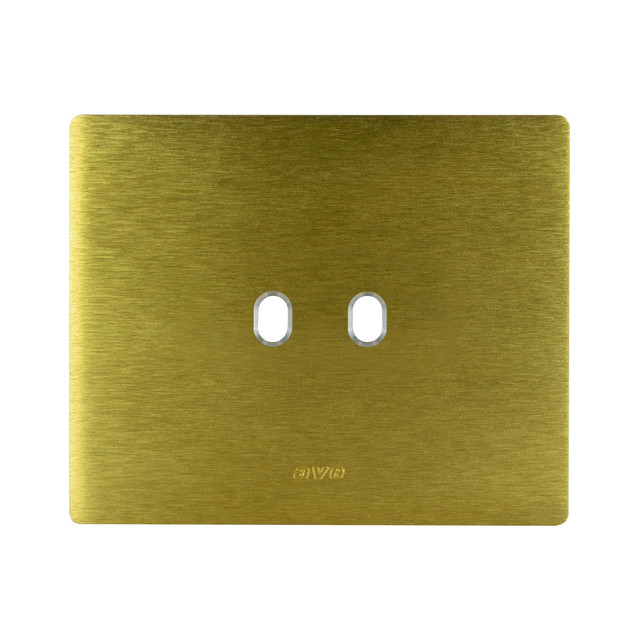 AVE NEW STYLE S44 ALUMINUM PLATE, GOLD COLOR – 2 CONTROLS – 3 MOD. — 44PANQ02ORO