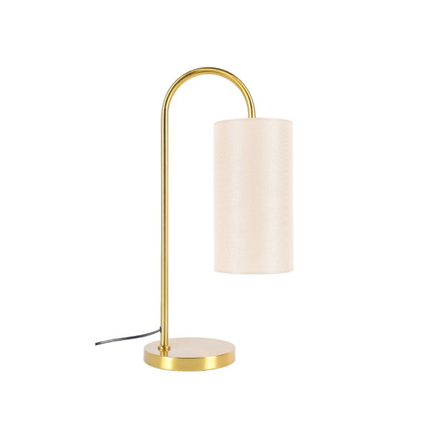 ACA Lighting TABLE LAMP BRASS METAL BEIGE FABRIC SHADE 1ΧΕ27 L28*W18*H57cm ZORAN — MT240718