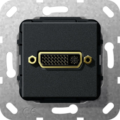 Gira DVI (24+5) G-Ch Insert black m — manufacturer representative image