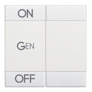 BTicino Key cover for 2 functions with with screen printing ON OFF GEN — N4911M2AFN