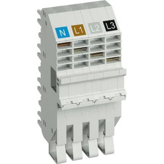 BTicino Base for connection plug-in BTDIN 4P - L1+L2+L3+N — TC80P4P