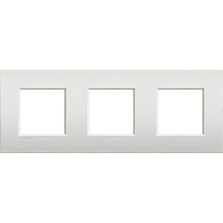 BTicino AIR cover plate 2x3P 71mm Pearl white — LNE4802M3PR