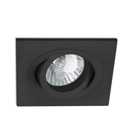 Faro Barcelona RADON SQ Black adjustable recessed light — manufacturer representative image