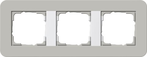 Gira E3 cover frame grey soft touch with pure white glossy carrier frame grey Soft Touch with pure white glossy carrier frame — 0213412