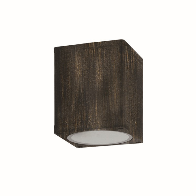 ACA Lighting GU10 SQUARE CEILING LUMINAIRE 230V AC GOLDEN BLACK IP65 GU10 MAX.35W — LG2401GU10GB