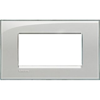 BTicino Square cover plate 4 modules - grey ice — LNA4804KG