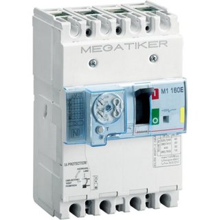 BTicino M1 160E - thermal-magnetic Mccb with residual current protection 3P+N/2 - Icu= 16kA - In= 80A — T714E80DB