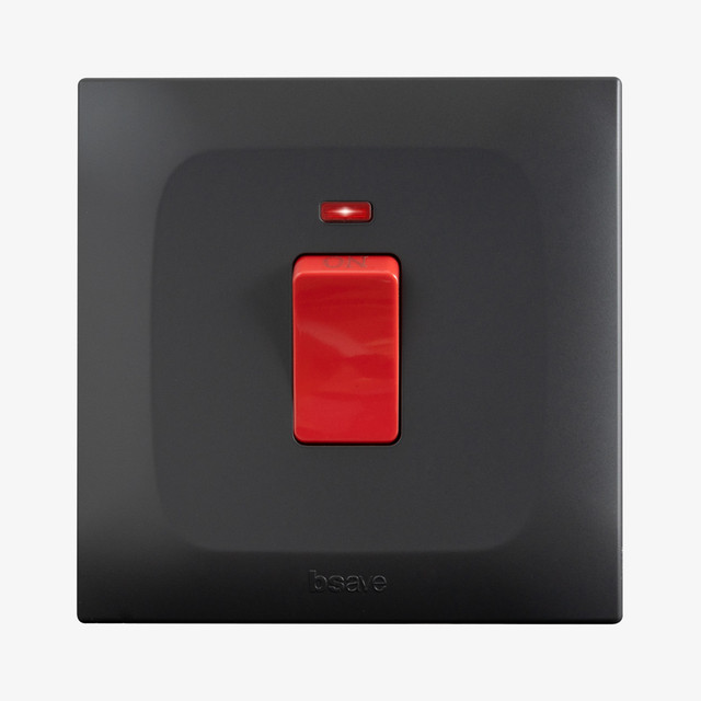 AVE 2P 45A 1 G 1-WAY SWITCH+NEON 86MM TEKLA — BSG11064/1