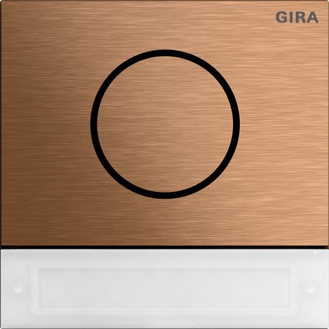 Gira System 106 door station module with start-up button bronze — 5569921
