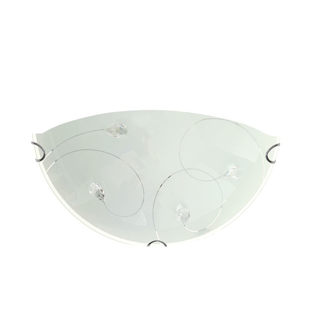 ACA Lighting CEILING GLASS+CRYSTAL D30CM 2ΧΕ27 ANYA — AD998050