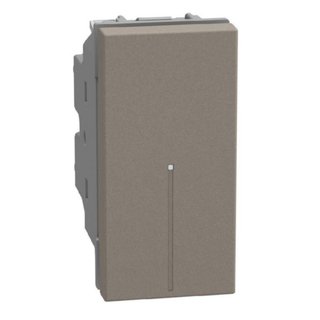 BTicino 2- way switch 1P 10AX 1 module stone, axial, lightable, automatic terminals — YG4053A