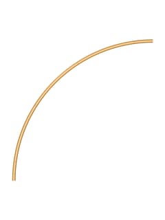 Zambelis 25433 SURFACE MAGNETIC CURVED TRACK 6MM D:900 ANTIQUE BRASS