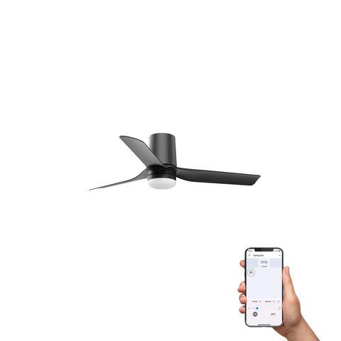 Faro Barcelona MINI PUNT TUB S LED Ceiling fan black 10W SWT TUYA — manufacturer representative image