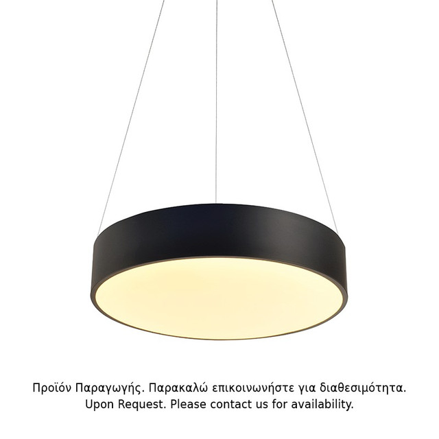ACA Lighting PENDANT LUMINAIRE LED 50W 4800LM CCT BLACK METAL D50XH135CM OPTIMUS — HM29LEDP50BKCCT