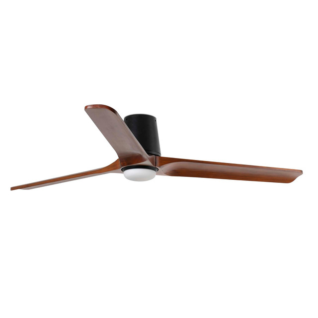 Faro Barcelona HEYWOOD TUB L LED Ceiling fan black/walnut 10W SWT — 338391S — manufacturer representative image