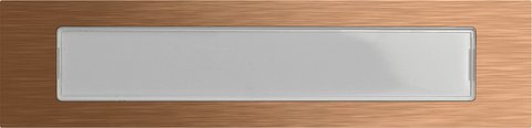Gira System 106 call button w. inscription space bronze — 5547921