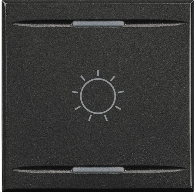 BTicino Key cover for 2 functions with illuminated lens with screen printing symbol 'Light' — HS4911/2BA