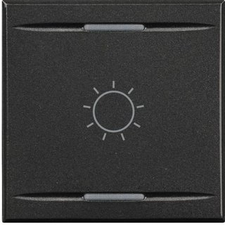 BTicino Key cover for 2 functions with illuminated lens with screen printing symbol 'Light' — HS4911/2BA