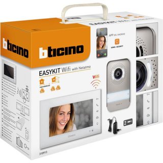 BTicino 7" White finish EASYKIT Wifi with plug-in power supply — 310913