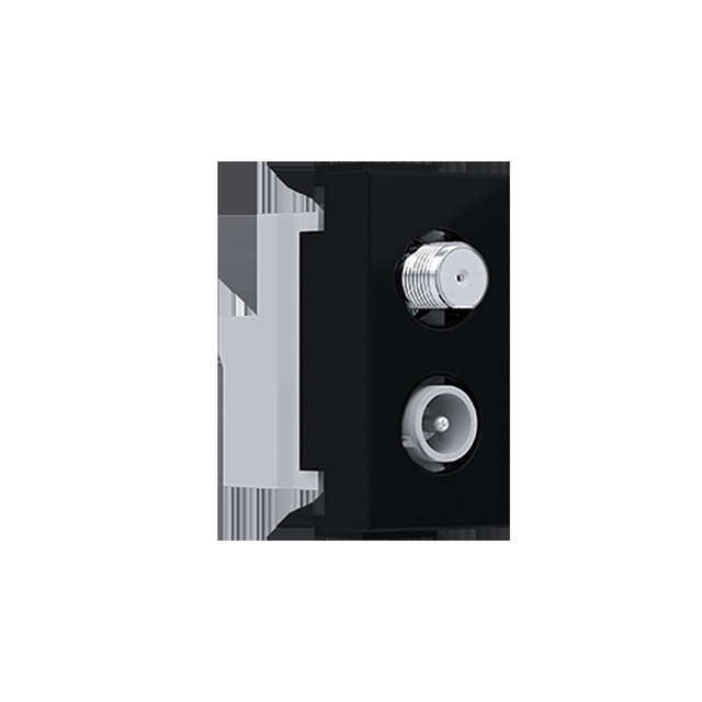 ACA Lighting MODYS SAT TV-R SOCKET END-LINE MATT BLACK 1 M. IP20 — 10101312349 — manufacturer representative image