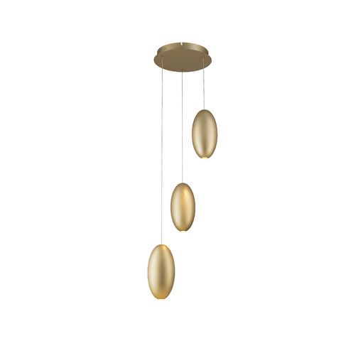 ACA Lighting ELLITON- PENDANT LAMP SAND GOLD ALUMINIUM LED SMD 12W 2700K 840LM IP20 Φ367x1500mm — manufacturer representative image