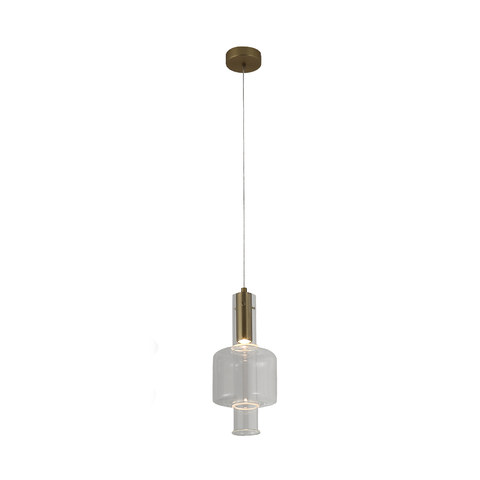 ACA Lighting VYRA-PENDANT LAMP GOLD METAL + GLASS COB 5W 3000K 450LM IP20 — manufacturer representative image