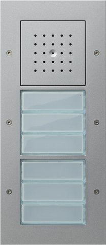 Gira Surface-mounted door station, 6-gang colour aluminium — 126865