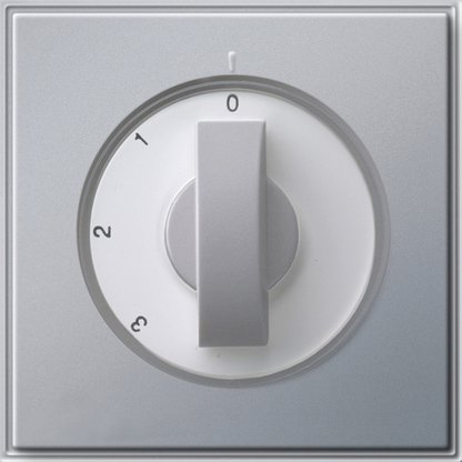 Gira Cover with toggle switch forthree-stage switch — colour aluminium (lacquered) — 066565