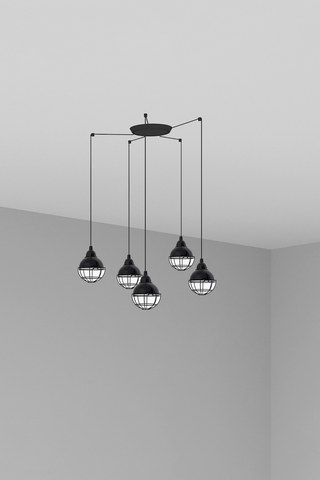 Faro Barcelona CLAIRE 5L Black pendant lamp — manufacturer representative image