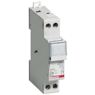 BTicino Fuse carrier 1P+N - 32A - 500V - fuses type F (10.3x38 mm) - 1 module — F321N