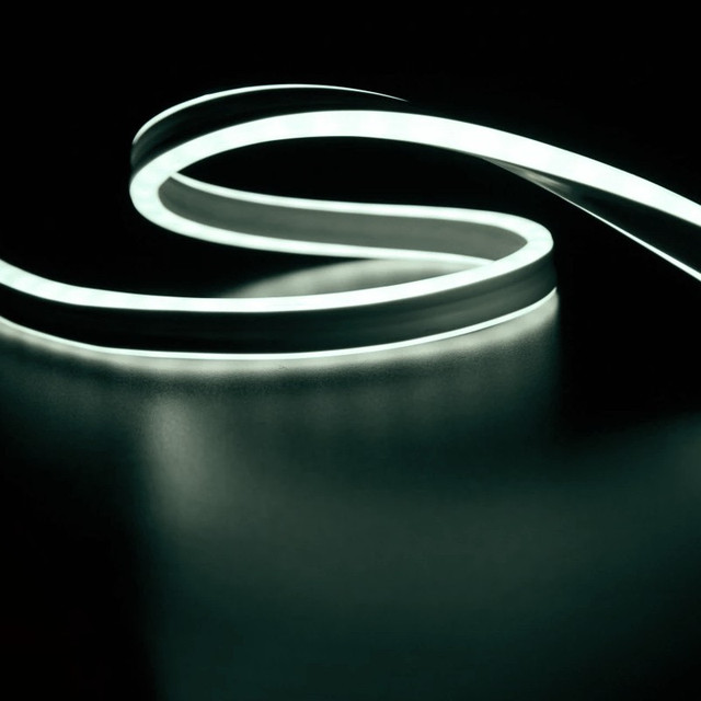 ACA Lighting 100LED/M LED NEON ROPE LIGHT WHITE STEADY DOUBLE SIDE 50m IP44 1.5m CABLE WITH 3 SETS PLUG,CONNECTORS AND END CAPS — X08542412