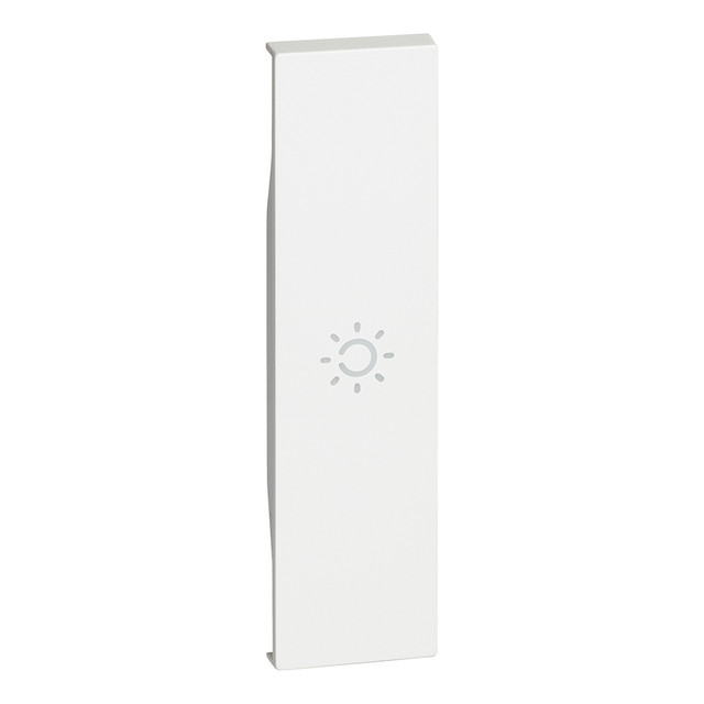 BTicino Lightable cover with symbol for Living Now switch, 2-way switch and Pushbutton - 1 module - white — KW01A