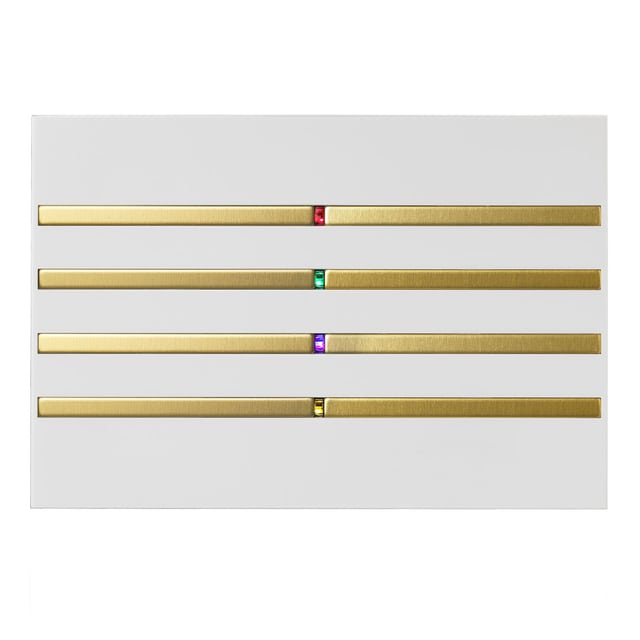 Blumotix KNX sensitive multifunction keypads cover — rectangular, 8 buttons - White — BX-F-RKW-Gold