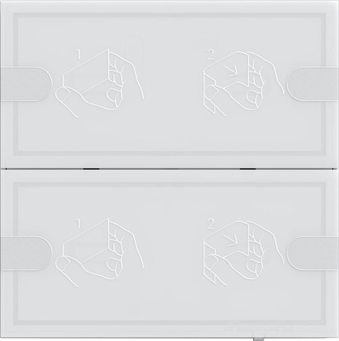 Gira PB sens.4.95 Komfort 2-g OneKNX white — manufacturer representative image