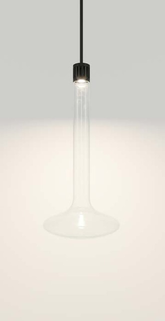 Viabizzuno peter zumthor pz02 transparent — Vb9.580.10.t — installed appearance; diffuser accessory