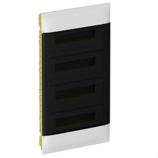 BTicino LINEA HABITA flush-mounting switchboard with door dark colour, 4x18 modules — E315PSC72