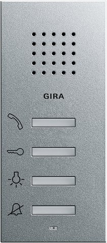 Gira Surface-mounted home station colour aluminium System 55 — 125026
