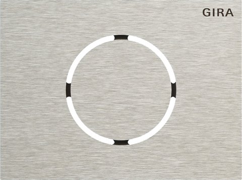 Gira System 106 front plate door station module stainless steel — 5579920