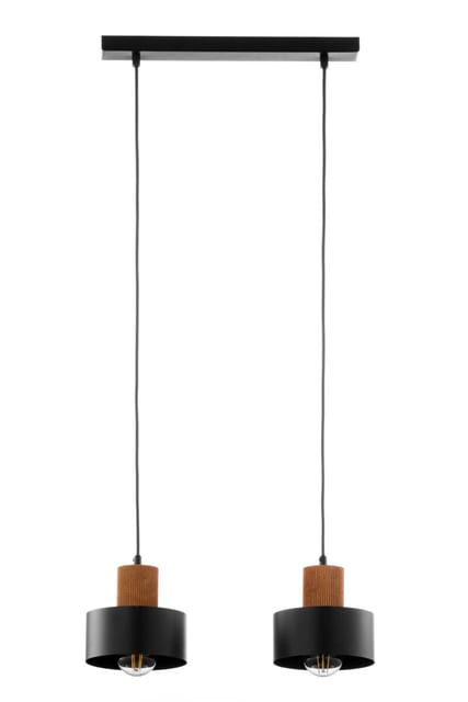 Sigma Pendant lamp RIF Wood 2 black/jasny brązowy 41861