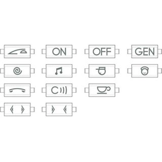 BTicino Kit of lens for key cover customizable - 13 symbols - 5 for type (for axial control devices) — L4916KIT