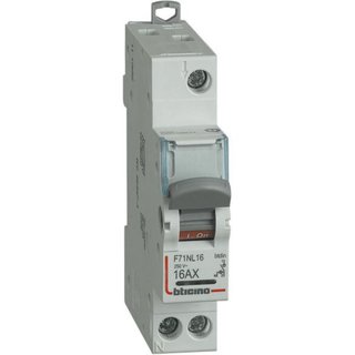 BTicino Disconnector with signalling lamp - In= 16A -1P - 1 module — F71NL16
