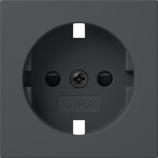 Gira Cover for SCHUKO socket outlet 16 A 250 V~ with increased contact protection (Safety Plus) anthracite System 55 — 492128